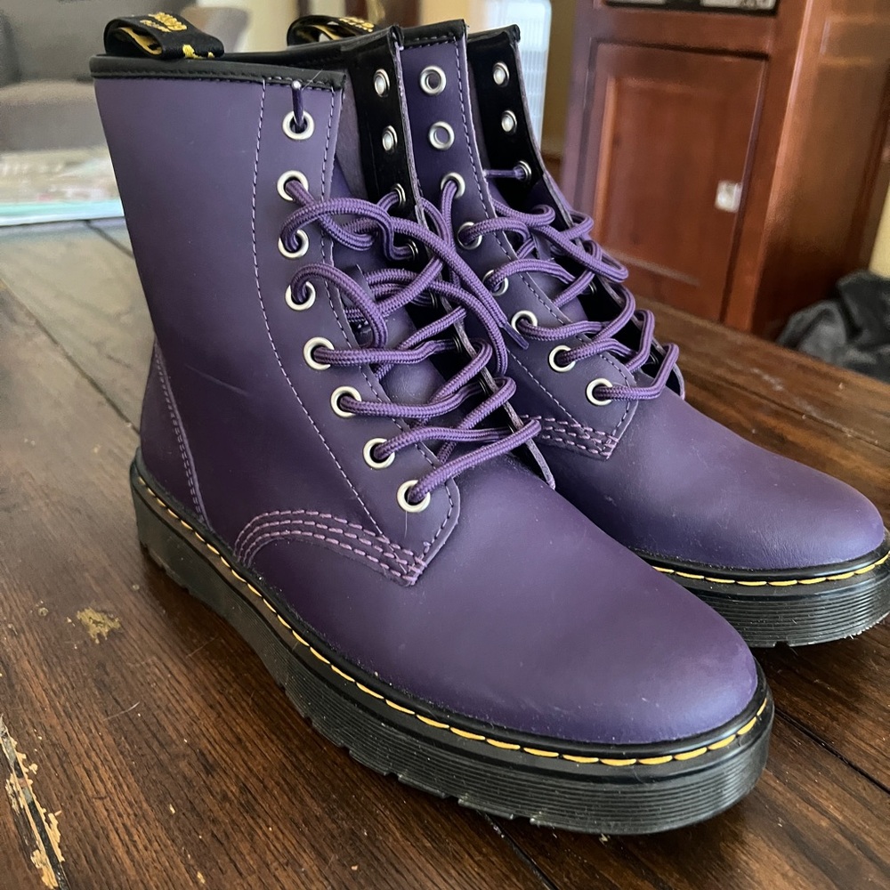 Dr. Martens Purple Combat Boots